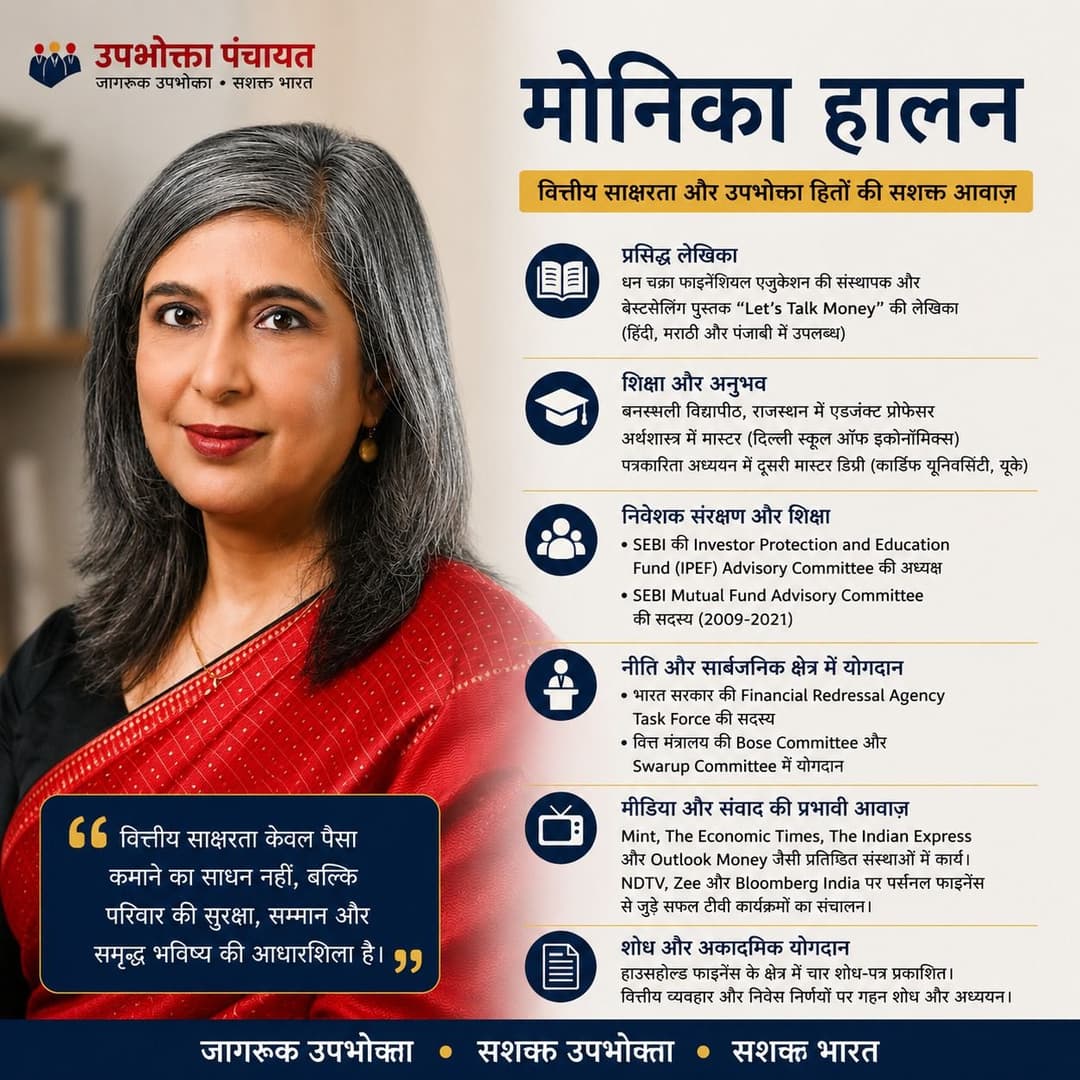 मोनिका हालन: वित्तीय साक्षरता और उपभोक्ता हितों की सशक्त आवाज़
